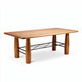 Wooden coffee table with metal accents 150 x 90 x 75cm for living room
