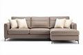 Sectional sofa with soft upholstery and adjustable chaise lounge in beige 240 x 90 x 85cm