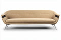 Modern sofa with fabric upholstery and wooden accents 200 x 80 x 70cm